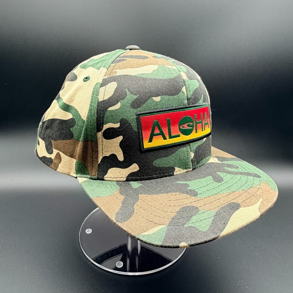 O'Neill Mid Profile Cap Mens One Size Aloha Green Camouflage Cotton Snapback Hat